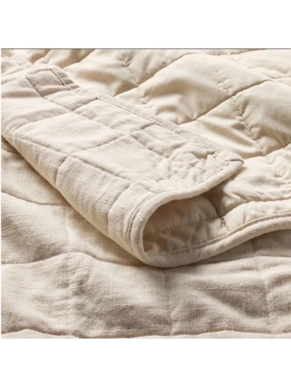 NWT King Heavyweight Linen Blend Quilt Natural - Casaluna